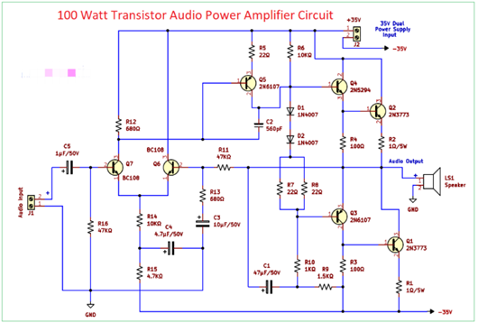 音頻功率放大器電路
